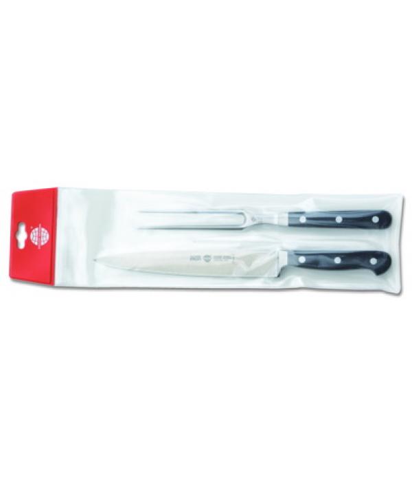 Набор ножей (2шт) в гибкой упаковке EICKER 54.180.02, 02см, Черная ручка-POM